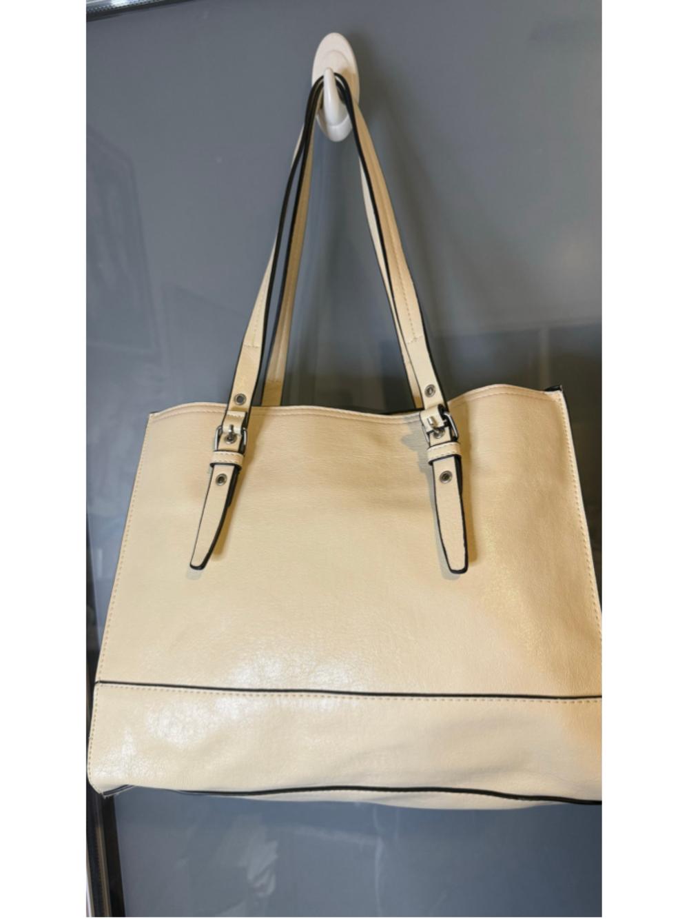 Mondani Tote Bag One Size Beige and Black - Picture 5 of 9
